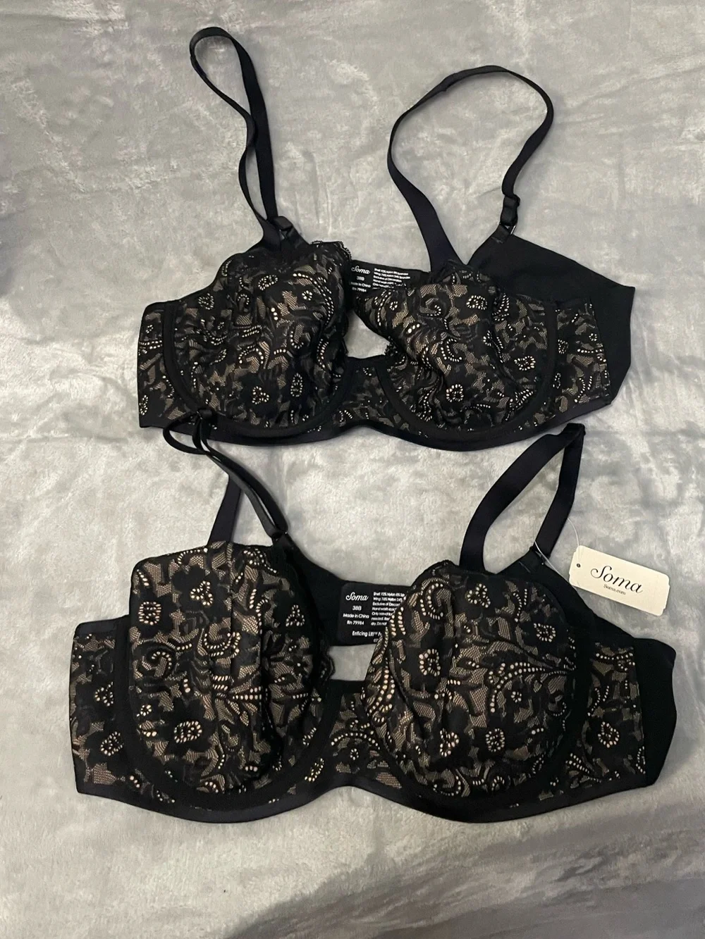 Soma enticing lift full coverage 0716 bra sz 38B bundle of 2
